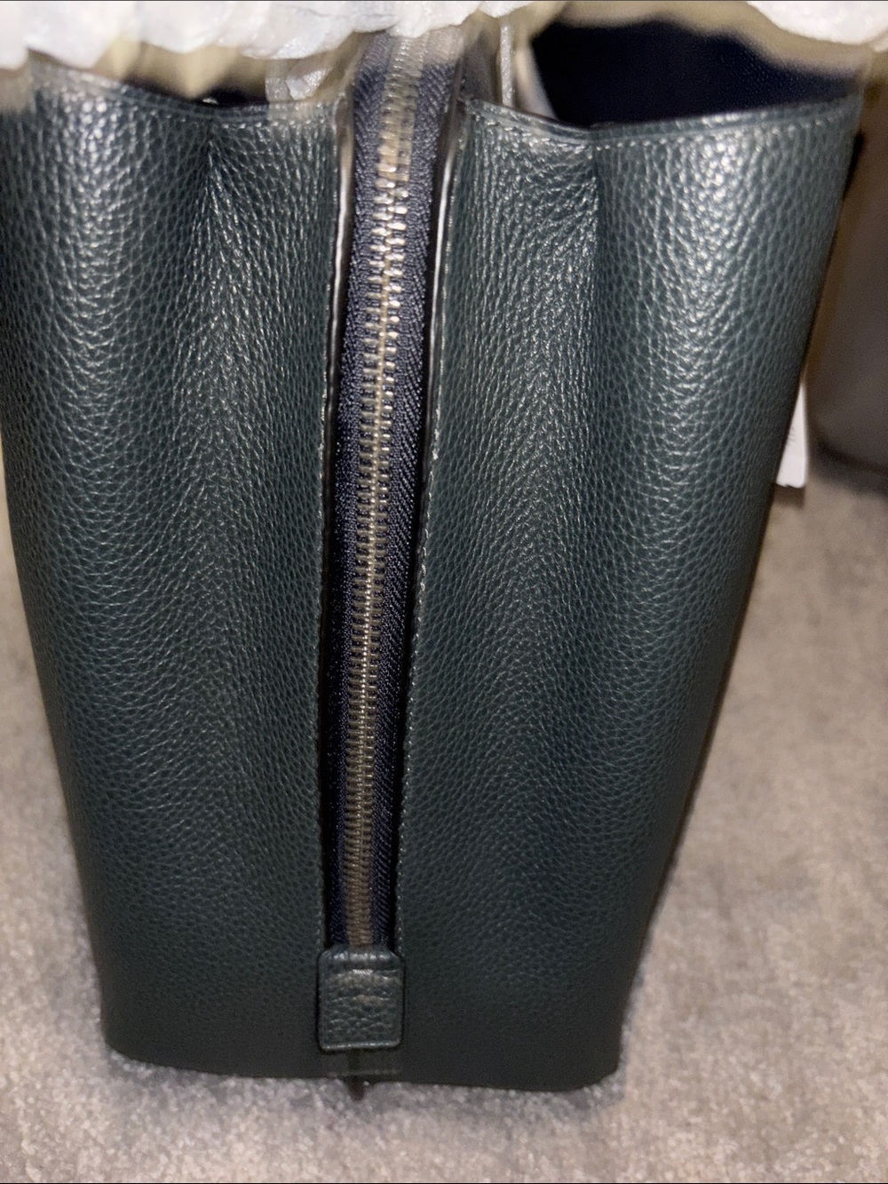 Coach Pebbled Leather Tote in Forest Green - Picture 5 of 10